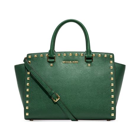 michael kors green selma satchel|Michael Kors selma satchel.